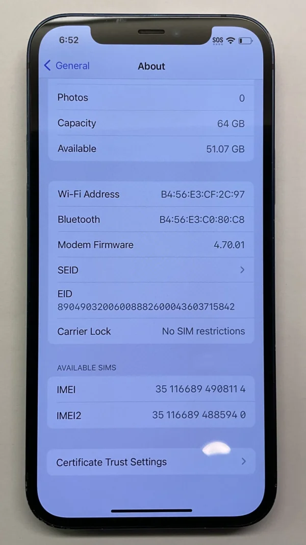 iPhone 12 64GB Blue Mint - Image 4