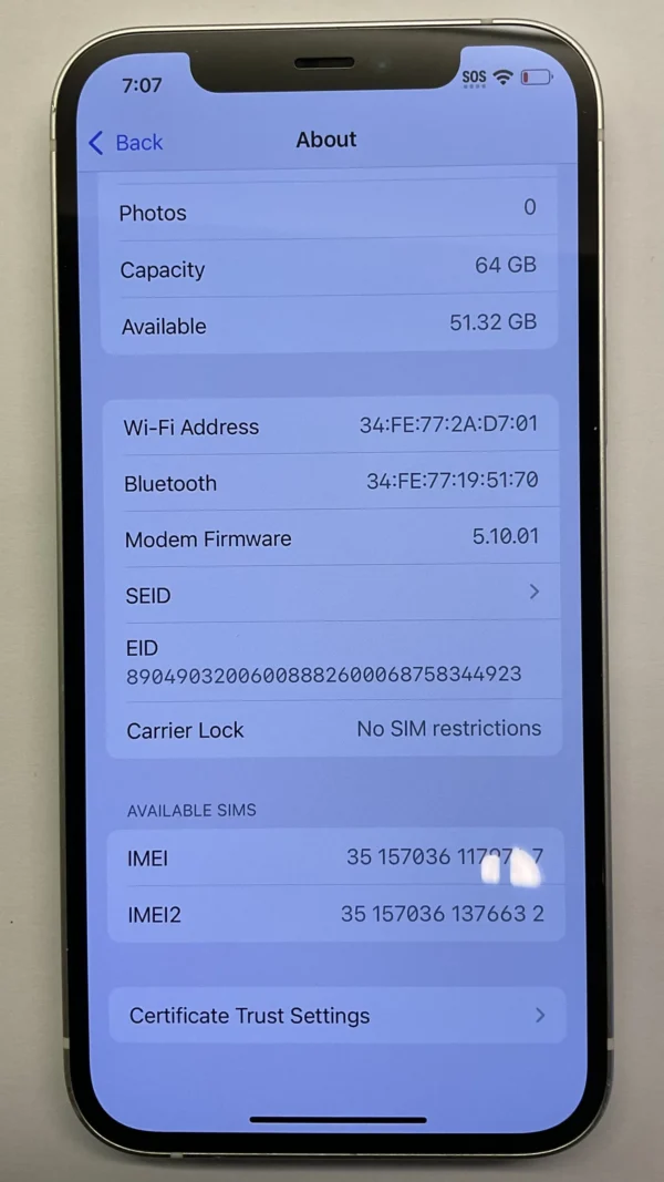 iPhone 12 64GB White Mint - Image 3